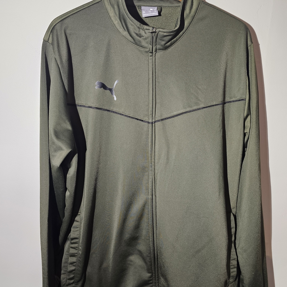Puma Men's Olive Green Track Jacket